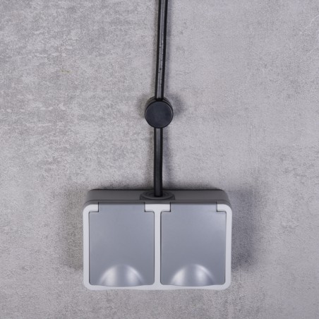 Doppelte SCHUKO-Steckdose IP54