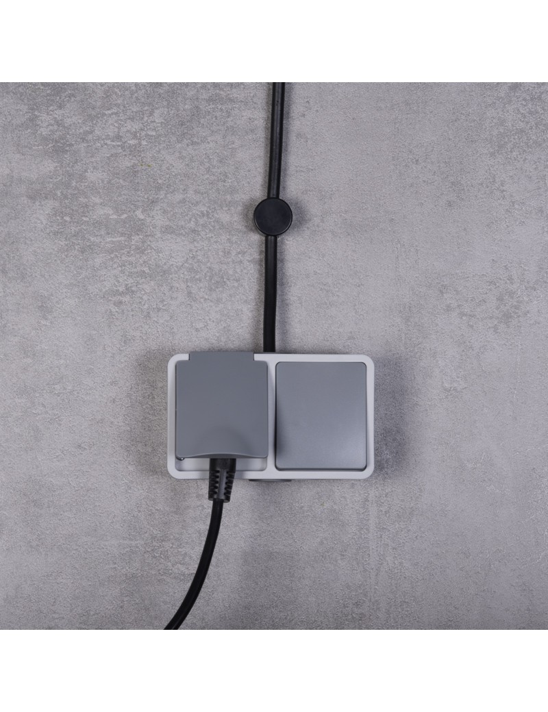 Einzel-Schalter + Steckdose IP54