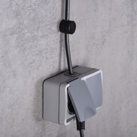 Einzel-Schalter + Steckdose IP54