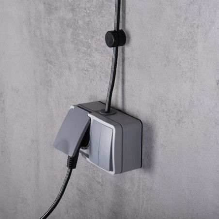 Doppelschalter + Steckdose IP54