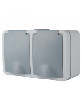 Doppelte SCHUKO-Steckdose IP54