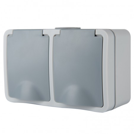 Doppelte SCHUKO-Steckdose IP54