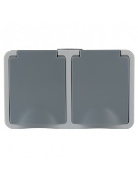 Doppelte SCHUKO-Steckdose IP54 2