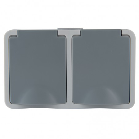 Doppelte SCHUKO-Steckdose IP54