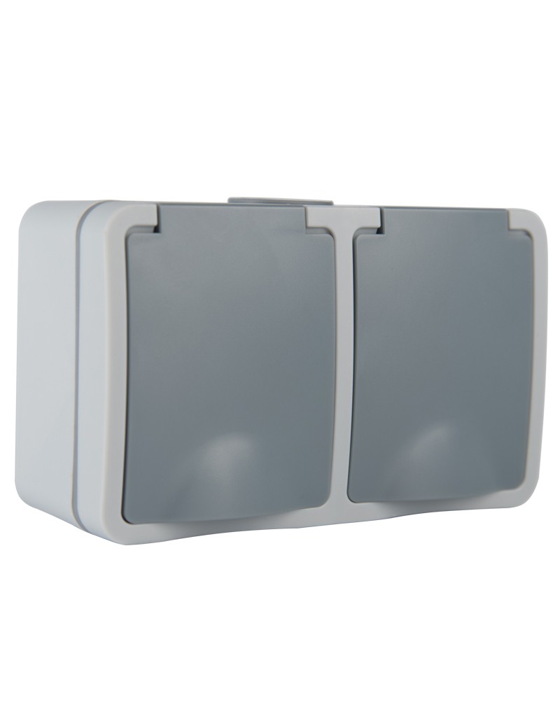 Doppelte SCHUKO-Steckdose IP54