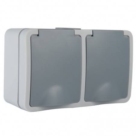 Doppelte SCHUKO-Steckdose IP54
