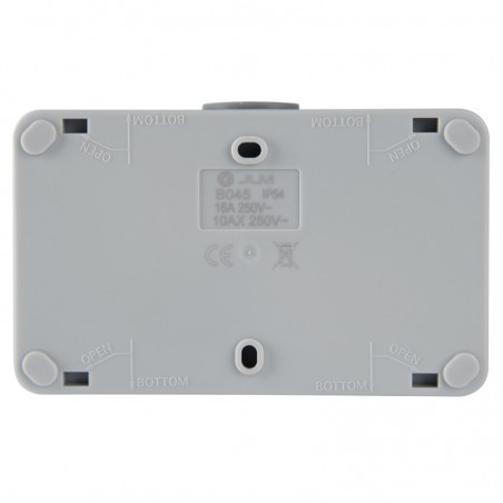 Doppelschalter Treppenlichtschalter + Steckdose IP54