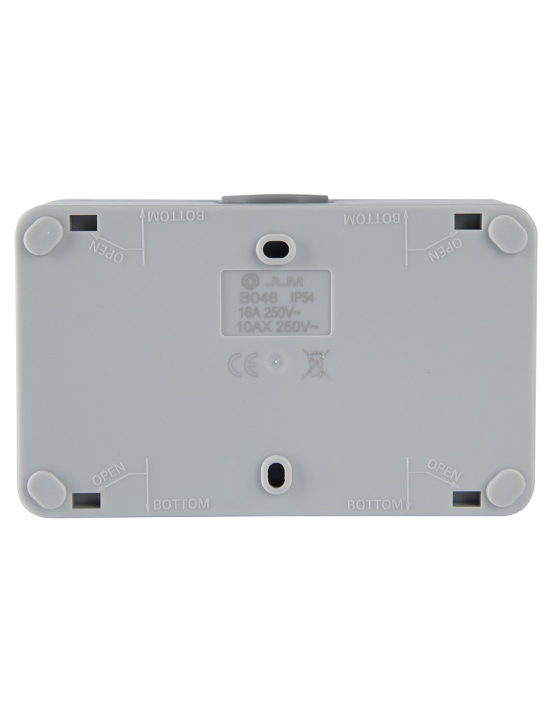 Einzelschalter mit LED + Steckdose IP54