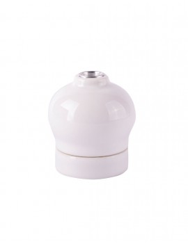KERAMIKLAMPE FASSUNG E27 WEIß APFELFORM