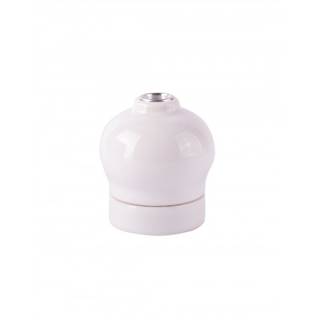 KERAMIKLAMPE FASSUNG E27 WEIß APFELFORM