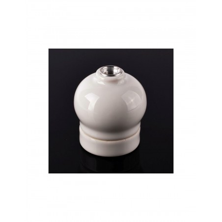 KERAMIKLAMPE FASSUNG E27 WEIß APFELFORM