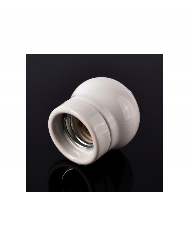 KERAMIKLAMPE FASSUNG E27 WEIß APFELFORM