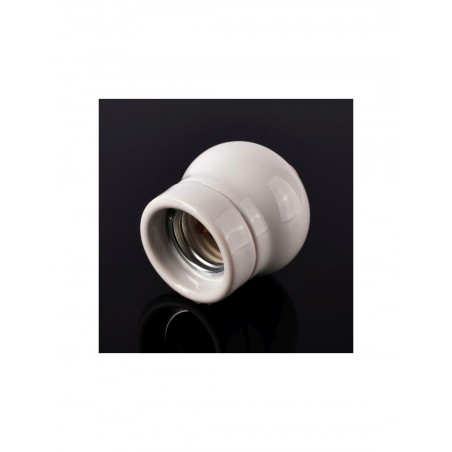 KERAMIKLAMPE FASSUNG E27 WEIß APFELFORM