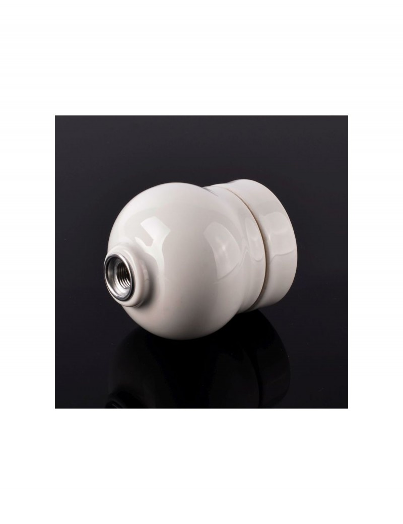 KERAMIKLAMPE FASSUNG E27 WEIß APFELFORM