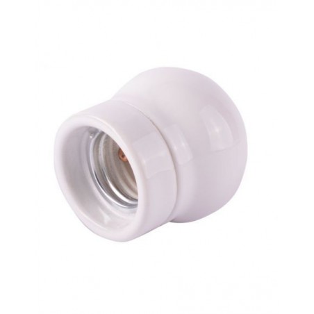 KERAMIKLAMPE FASSUNG E27 WEIß APFELFORM