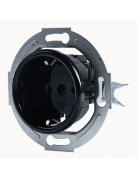 LOFT STECKDOSE 230V SCHUKO SCHWARZ JLM OHNE RAHMEN