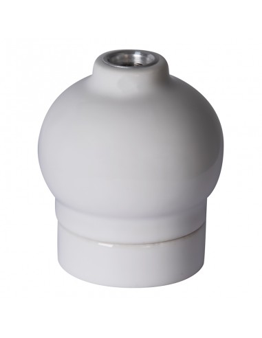 KERAMIKLAMPE FASSUNG E27 WEIß APFELFORM