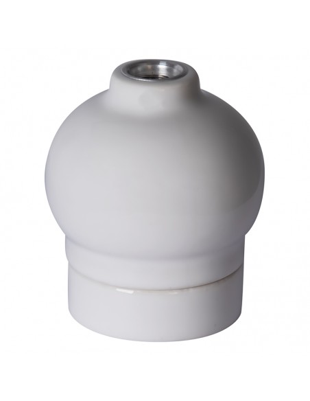 KERAMIKLAMPE FASSUNG E27 WEIß APFELFORM