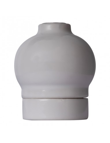 KERAMIKLAMPE FASSUNG E27 WEIß APFELFORM