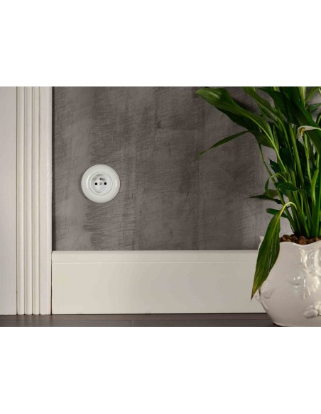 STECKDOSE 230V MIT ERDGUNG WEIß JLM OHNE RAHMEN