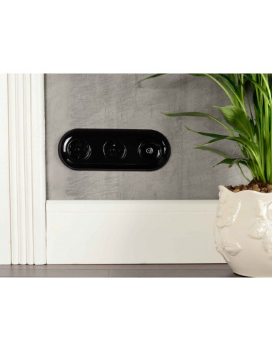 LOFT STECKDOSE 230V MIT ERDGUNG SCHWARZ JLM...