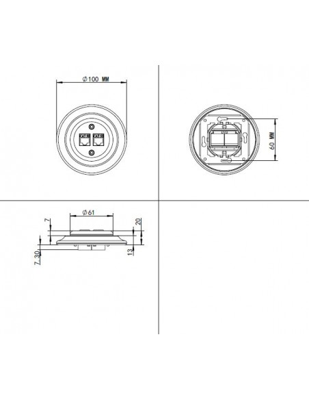 2xRJ45 Steckdose