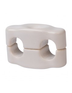 CERAMICZNY UCHWYT DWÓCH PRZEWODÓW BIAŁY K117