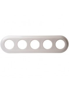 CERAMICZNA RAMKA PIĘCIOKROTNA PODTYNKOWA BIAŁA CRPT5W 2