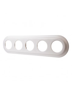 CERAMICZNA RAMKA PIĘCIOKROTNA PODTYNKOWA BIAŁA CRPT5W