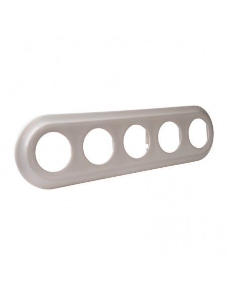 CERAMICZNA RAMKA PIĘCIOKROTNA PODTYNKOWA BIAŁA CRPT5W