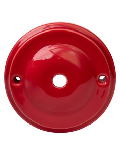 ROTE KERAMIK RUNDE DECKENROSETTE 100mm "APFEL" 2