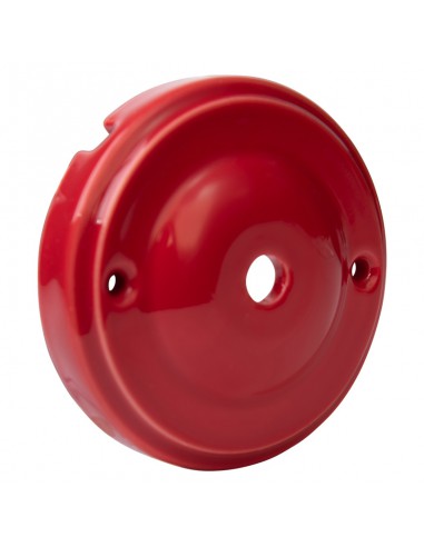 ROTE KERAMIK RUNDE DECKENROSETTE 100mm "APFEL"