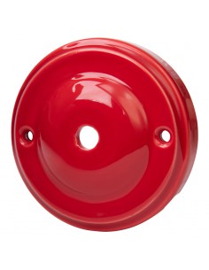 ROTE KERAMIK RUNDE DECKENROSETTE 100mm "APFEL"