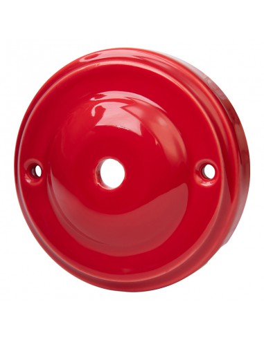 ROTE KERAMIK RUNDE DECKENROSETTE 100mm "APFEL"