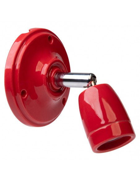 ROTE VERSTELLBARE WAND-/DECKENKERAMIKLEUCHTE