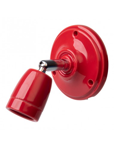 ROTE VERSTELLBARE WAND-/DECKENKERAMIKLEUCHTE