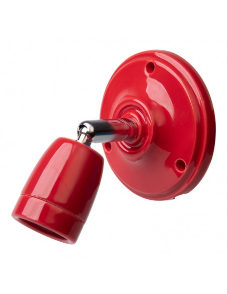 ROTE VERSTELLBARE WAND-/DECKENKERAMIKLEUCHTE