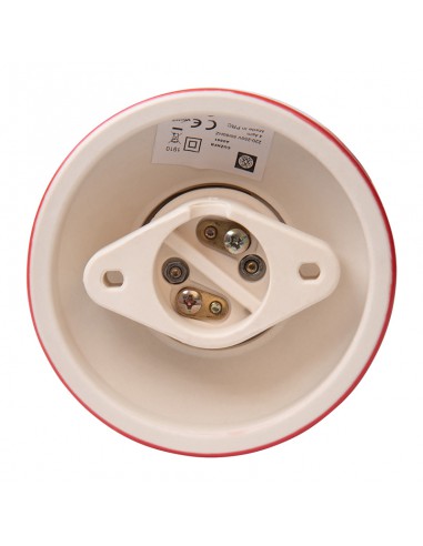 ROTE KERAMIKLAMPENFASSUNG E27 3,5" HOCHFREQUENZ...