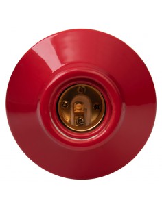 ROTE KERAMIKLAMPENFASSUNG E27 3,5" HOCHFREQUENZ GERADLINIG 2