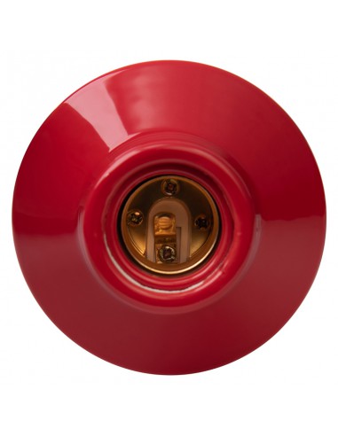 ROTE KERAMIKLAMPENFASSUNG E27 3,5" HOCHFREQUENZ...