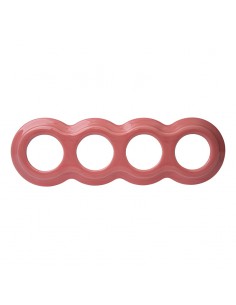 Keramik-Vierfachrahmen, pastellfarbener lachsfarbener... 2