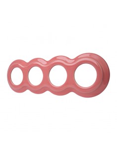 Keramik-Vierfachrahmen, pastellfarbener lachsfarbener...