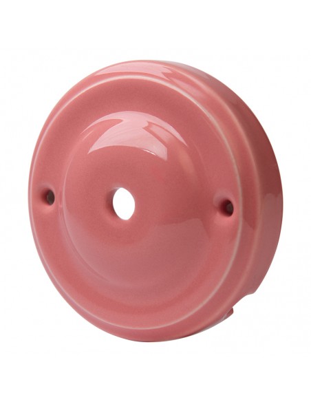 KERAMIK RUNDES DECKENROSETTE 100mm APFEL PASTELL LACHS