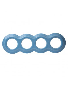 Pastellblauer Keramik-Vierfachrahmen mit Schneemann 2