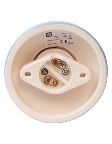 Keramik E27 Lampenfassung 3,5" Hochfrequenz Gerade Pastellblau