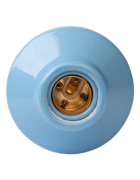 Keramik E27 Lampenfassung 3,5" Hochfrequenz Gerade Pastellblau