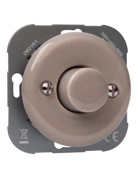 KERAMIK UNTERPUTZ-DIMMER 5-150W PASTELL-OLIVE OHNE RAHMEN
