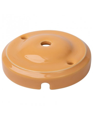 Keramische runde Deckenrosette 100mm Apfel Gelb