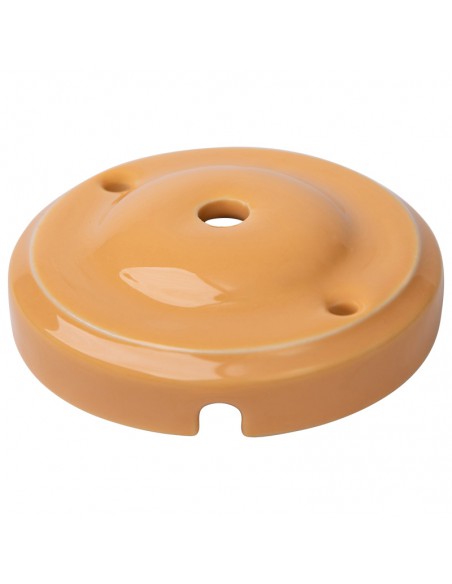 Keramische runde Deckenrosette 100mm Apfel Gelb