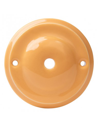 Keramische runde Deckenrosette 100mm Apfel Gelb
